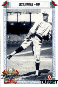 1990 TARGET DODGERS- #34 JESSE BARNES BROOKLYN DODGERS