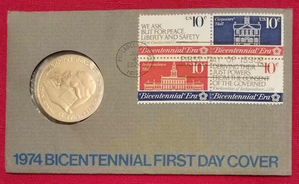 First Day of Issue- 1974 Bicentennial Era, Philadelphia, PA,10 Cent, JUL 4, 1974 - Image 1 of 4