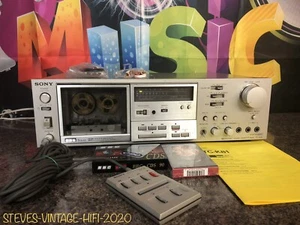 Sony TC-K81 Stereo Cassette Deck (3 TESTE) REVISIONATO + TELECOMANDO V/RARO L@@K OMAGGIO P+P - Foto 1 di 24