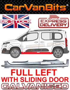 PARA CITROEN BERLINGO PEUGEOT PARTNER 2018- REPARACIÓN ALFÉIZAR COMPLETO CARROCERÍA PANEL IZQUIERDO - Imagen 1 de 6