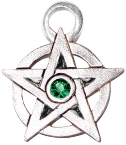Jewelled Pentagram Pendant, Swarovski Crystal, Pagan Star, Wiccan, Supernatural - Picture 1 of 3