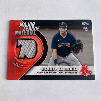 2021 Topps Series Two Bobby Dalbec Patch /199 Black Parallel Memorabilia Relic - Image 1 of 2