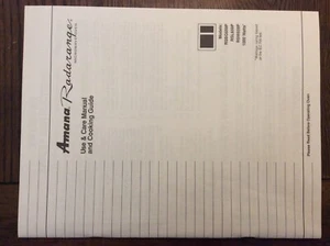 THE AMANA RADARANGE Microwave Oven Use and Care Manual - Foto 1 di 1