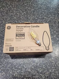 24-Pack GE Decorative Candle LED B10C Daylight Light Bulbs Candle - Picture 1 of 3