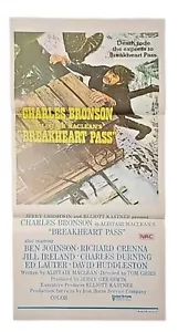 Daybill Breakheart Pass Vintage 70's Original Australian Cinema Movie Poster - Picture 1 of 10