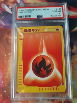 Pokemon TCG Expedition Fire Energy #161 2002 PSA 10 Gem Mint - Image 1 of 2