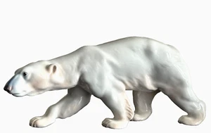 Royal Copenhagen Porcelain Polar Bear Figurine #1785 Design by Niels Nielsen - Picture 1 of 11