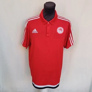 Olympiacos 2016/2017 Adidas Polo Football Shirt S/S Red Jersey Sz Mens XL M64024 - Picture 1 of 11