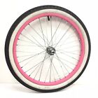 20" Bicycle Front Pink Wheel with 2.125" Whitewall Tire Kids BMX Bike #F20W