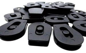 1/4" Thick 2 Hole Draw String Lock - For Bag Pack Hat Draw String Locks Durable! - Picture 1 of 12