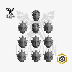 Crimson Lords Sanguine Helme Conversion Bits For Prime 28mm Scale Space Knight - Bild 1 von 1