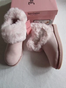 Juicy Couture Pink Keeper Ankle Winter Boots Faux Fur Pull-on Women's Shoes Sz 6 - Picture 1 of 18