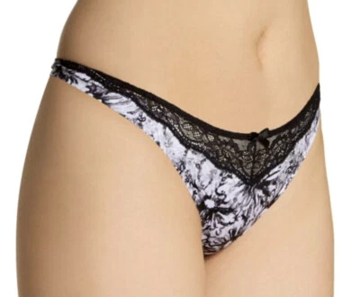 Tanga panty MAIDENFORM Comfort Devotion a medida con ribete floral de encaje para mujer S L XL Foto 1 de 4