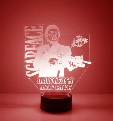 Luz Scarface, Lámpara de Luz Nocturna LED Personalizada Scarface, con Control Remoto Foto 1 de 4