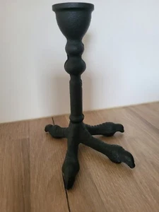 Claw Candle Holder Metal Heavy Gothic Black Halloween Decor Candle Stick Holder - Picture 1 of 5