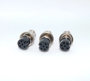 6 Pin Mikrofon Mops 3er-Pack Mikrostecker Schinken oder CB Radio  - Bild 1 von 4