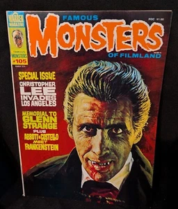 Mostri famosi di Filmland Mag. #105 Copertina Gogos Lee Dracula Marzo 1974 Alta Gr - Foto 1 di 3