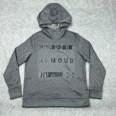 Under Armour Hoodie Womens Large Gray Fleece Pullover Sweatshirt ColdGear - Image 1 of 4