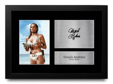 Ursula Andress James Bond Dr No Signed Autograph A4 Picture Print for Movie Fan