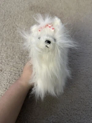 GANZ Webkinz Yorkie Plush HM070 Stuffed Animal White Pink Dog Plush -NO CODE - Image 1 of 4