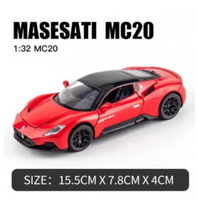1/32 Scale Maserati MC20 Diecast Model Car Metal Alloy Toy Cars Boys Toys Red - Picture 1 of 3