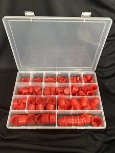 Kit tappo e spina raccordo AN in plastica - da #3 a #16 - 156 pezzi in custodia di plastica - Foto 1 di 1