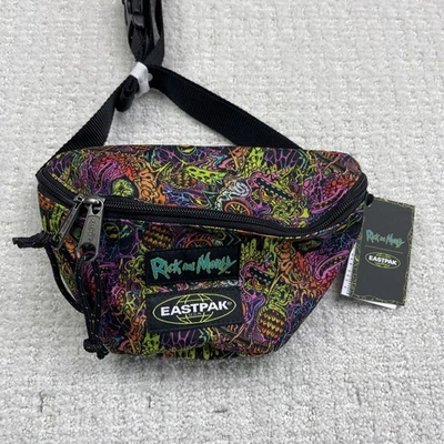 Eastpak x Rick and Morty Fanny Pack Rare Psychedelic AOP Waist Bag NWT Cartoon - Image 1 of 4