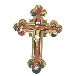 Blessed by Pope Benedit XVI Wall Crucifix with Twelve Apostles - Picture 1 of 8