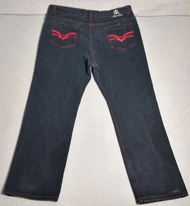 Vintage Red Ape Jeans Men Size 42 Blue Straight Red Stitch Embroidered EC - Picture 1 of 12