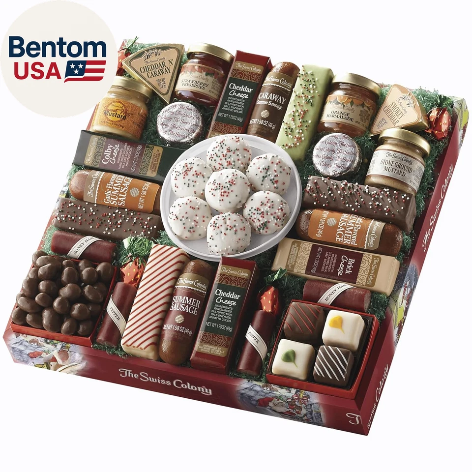 Set de regalo de comida 27 favoritos, embutidos de verano carnes y quesos, chocolate surtido Foto 1 de 4