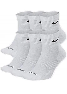 Nike Everyday Plus Cushion Drifit Men's Ankle Socks, Size Large WHİTE 6pairs - Picture 1 of 2