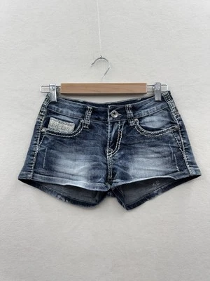 Pantalones Cortos Vaquera Tuff Para Mujer 25 Western Born Free Tiro Bajo Bordados Foto 1 de 4