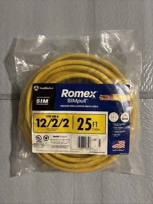 25 Feet 12/2/2 Romex Wire Type NM (Southwire) - Image 1 of 4
