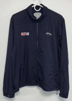 Chaqueta Callaway CNN cremallera completa para hombre grande azul Foto 1 de 3
