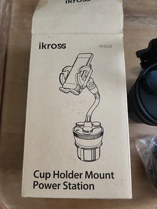 iKross  Cup Holder Mount Power Station Black NEW Adjustable Flexible IKHD28 - Photo 1 sur 10