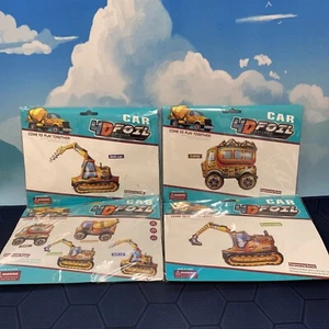 Vehicle Balloon Foil Birthday Decoration. Concrete Truck Excavator And Drill Tru - Picture 1 of 6