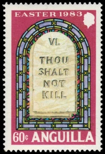 ANGUILLA 531 (SG554) - Ten Commandments "Thou Shalt not Kill" (pa35799) - Picture 1 of 1
