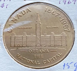 Ottawa Ontario 1967 token comercial de $1 - capital del siglo - Imagen 1 de 2