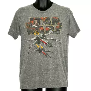 Camiseta Star Wars Tie Figher X-Wing - Adulto Talla Mediana - Camiseta Gris Manga Corta - Imagen 1 de 5