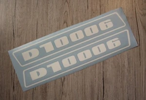 Deutz Aufkleber für Traktor D10006 Logo Emblem Sticker Label weiß (bis 1974) - Bild 1 von 1