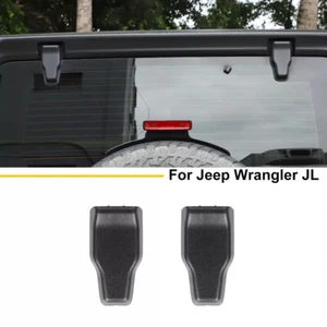Black Rear Window Hinge Liftgate Glass Hinge Cover for 2018-24 Jeep Wrangler JL - Picture 1 of 9