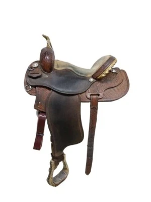 Selim de barril ocidental 2-1250 14 polegadas quadras selaria - Imagem 1 de 4