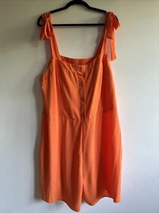 BNWT (£25) NEW LOOK Orange Playsuit Size 22 - Picture 1 of 9