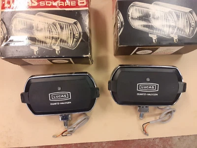 NOS Lucas square 8 FT8 fog lamps , Shelby, Aston Martin, Rolls Royce, Rover - Изображение 1 из 4