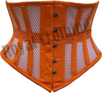 Waist Training Mesh Underbust Steel boned Corset Multi Color BodyShaper - Image 1 of 4