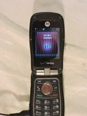 Motorola V860 Barrage cell phone flip black used PARTS Verizon barage V 860 - Image 1 of 4
