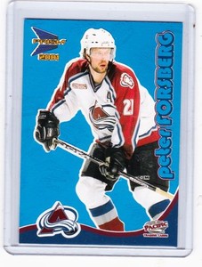 00-01 2000-01 MCDONALD'S PETER FORSBERG BLUE PARALLEL 8 COLORADO AVALANCHE