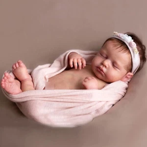 19inch Gift Sleeping Lifelike Newborn Soft Silicone Vinyl Body Baby Reborn Doll - Picture 1 of 5