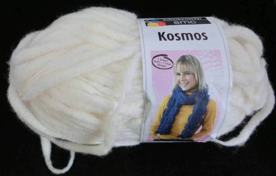 (99 €/kg): 100 g KOSMOS, f.megafetten Maschenspaß, SMC, Fb. 02 weiß  # 3209 - Bild 1 von 3