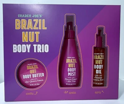 Trader Joe's Brazil Nut Body Trio Set Limited Edition, Body Butter / Mist / Oil - Image 1 of 4